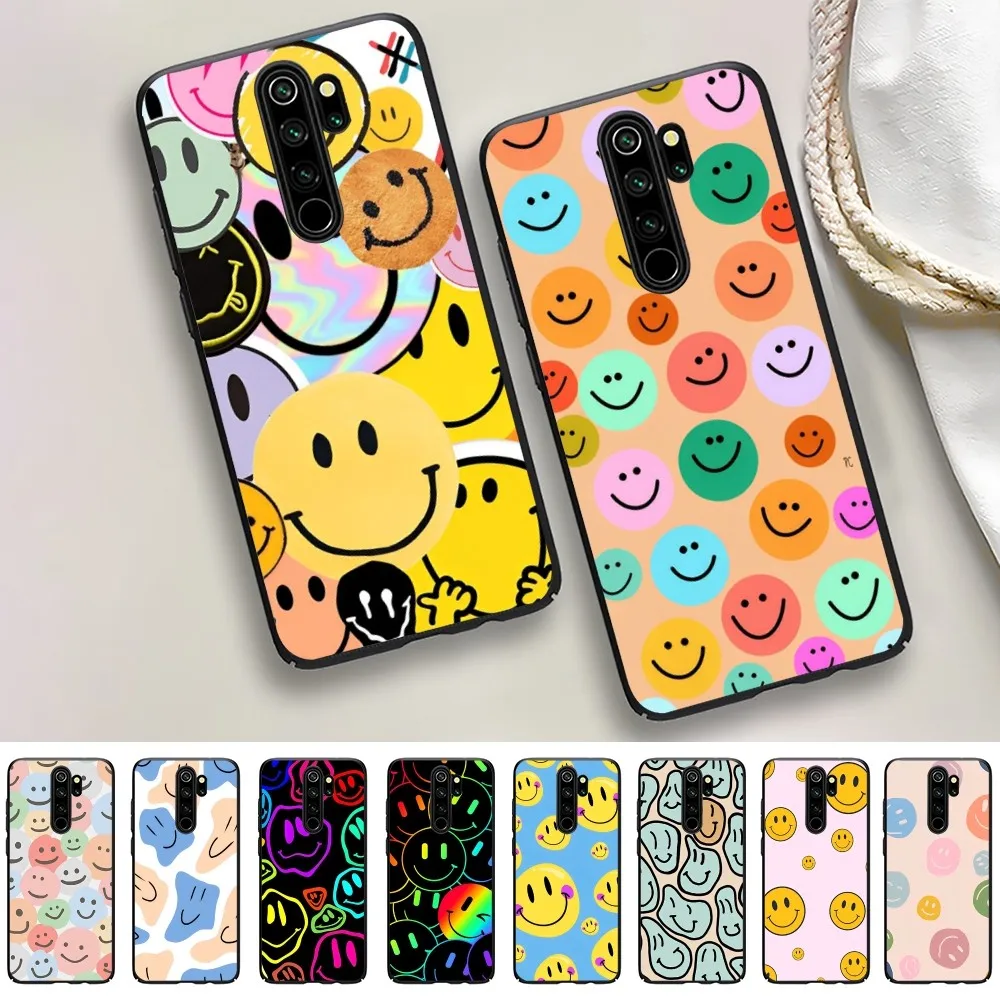 

Cartoon S-smile Flower Phone Case For Redmi 5 6 7 8 9 10 plus pro 6 7 8 9 A GO K20 K30 K40 pro plus F3 Fundas