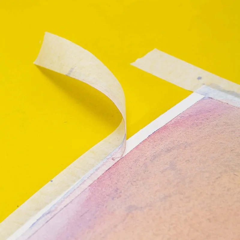 Yellow 20Yards Watercolor Masking Tape Adhesive Painting Paper Art Tools For Gouache Painting Drawing Art Supplies