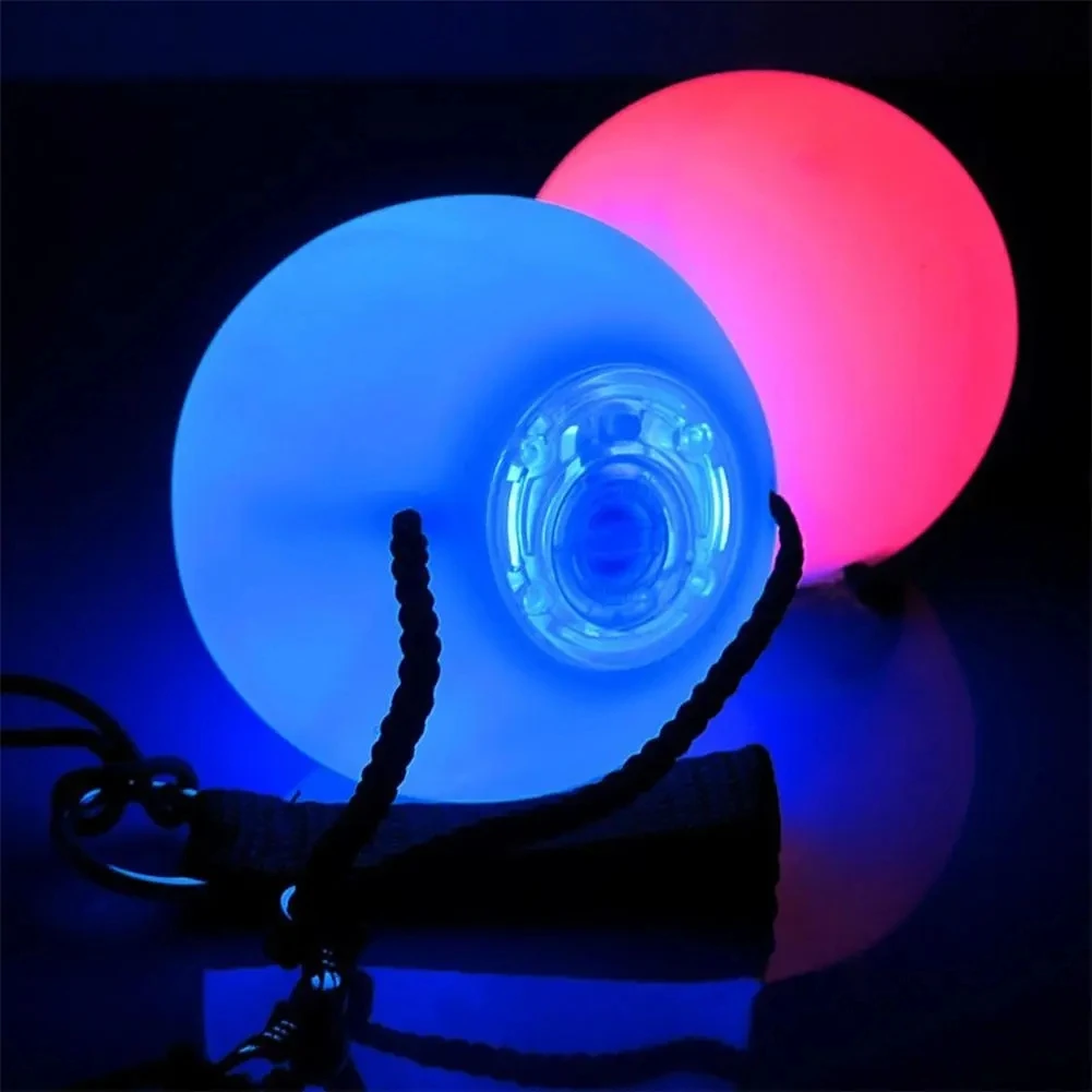 Luminous Throwing Ball Glow Light Ball Glow Light LED POI ball Luminous Belly Dance Throwing Ball Yoga Exercise Props Stage Performance Accessories