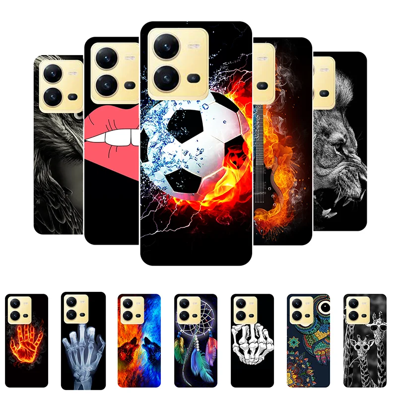 Per Vivo X80 Lite 5G Case Football Soft Custodie Posteriori In Silicone Per Vivo X80 Lite X80Lite V2208 Cover Per Telefono Su Vivo X 80 Lite Etui