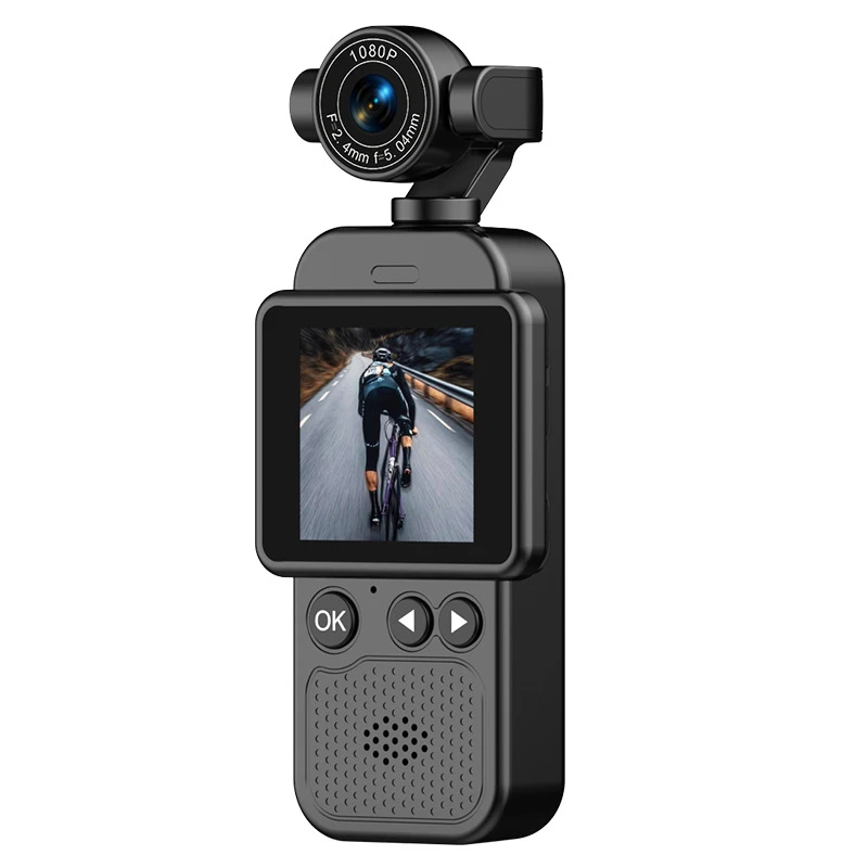 1080P 휴대용 포켓 Wi-Fi 카메라 360 °   회전형 미니 흔들림 방지 카메라 스포츠 사이클링 레코더 32GB 리더 2026 신제품