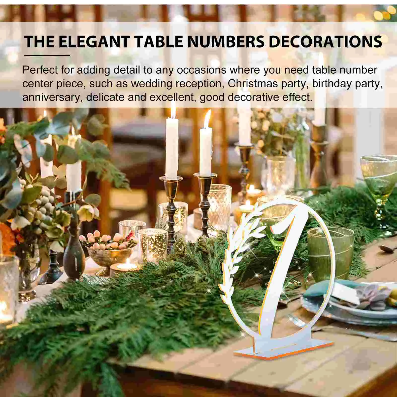 Elegant Acrylic Wedding Table Numbers With Base For Banquet Place Cards Party Reception Signs Decorative Number Plates 20 Pcs
