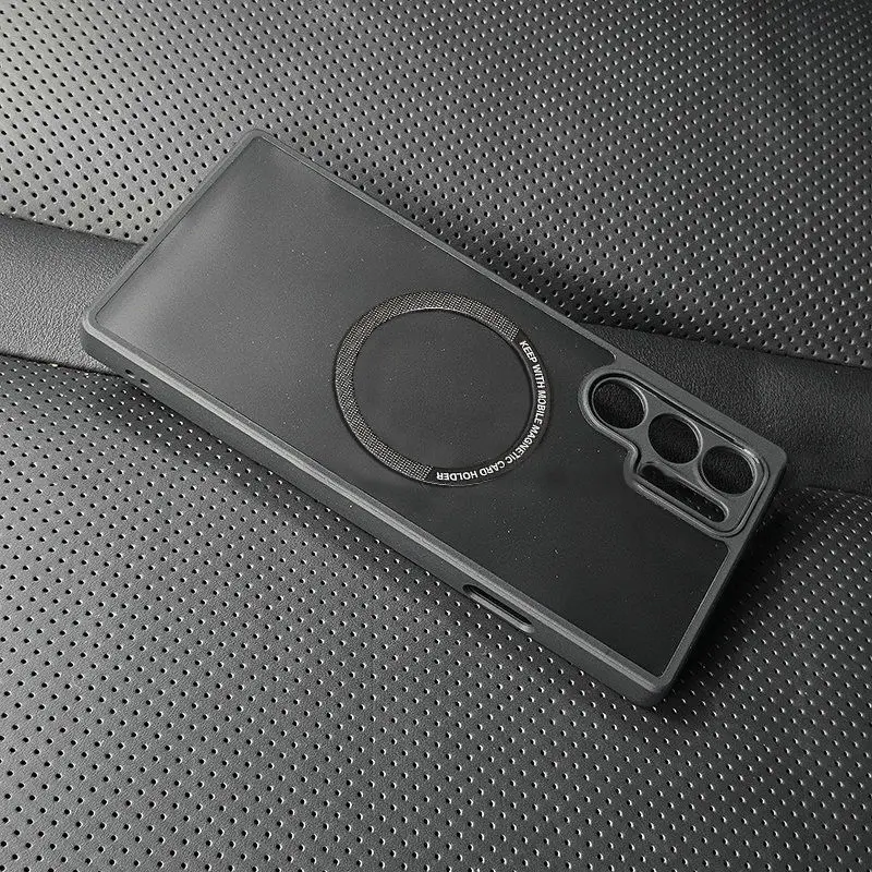 Frosted Transparent Magnetic Acrylic Drop-Proof Phone Case