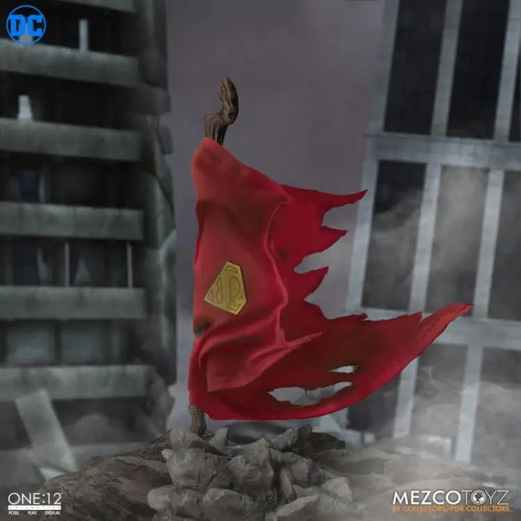 재고 오리지널 MEZCO 1/12 블랙 슈퍼맨 시리즈, 슈퍼 히어로 다크 울트라맨 풀 세트, 남성 군인 DC 액션 피규어 바디, 6 인치