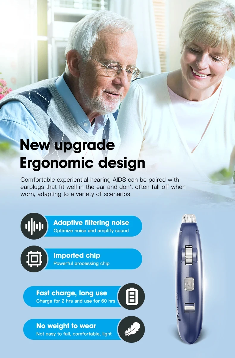 2024 new cheap Mini Digital Hearing Aid for Elderly Portable Sound