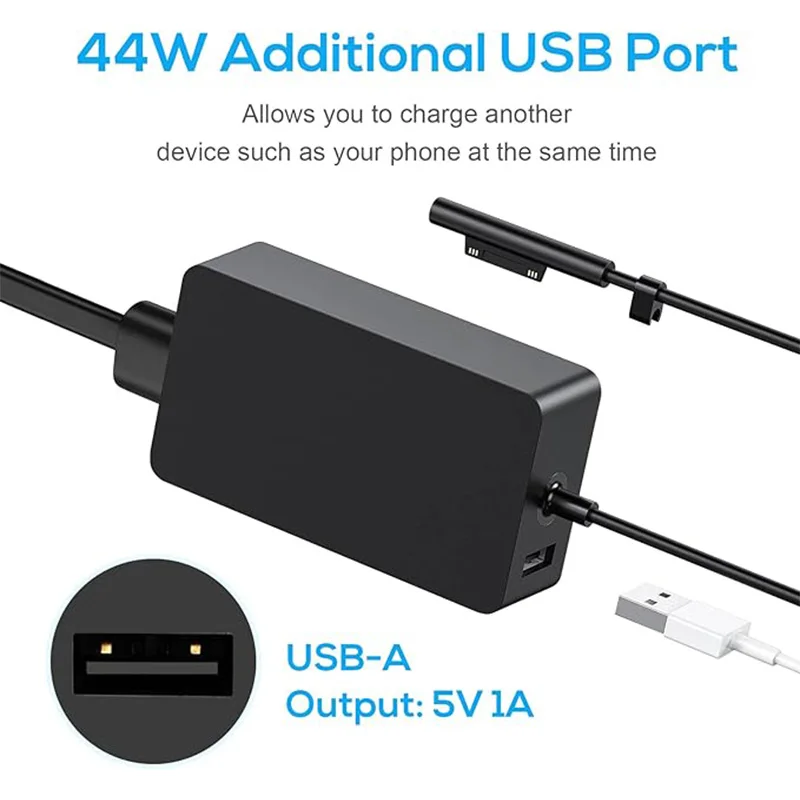 Alimentatore per Surface Pro 3/4 e Surface Book, 44 W, 15 V