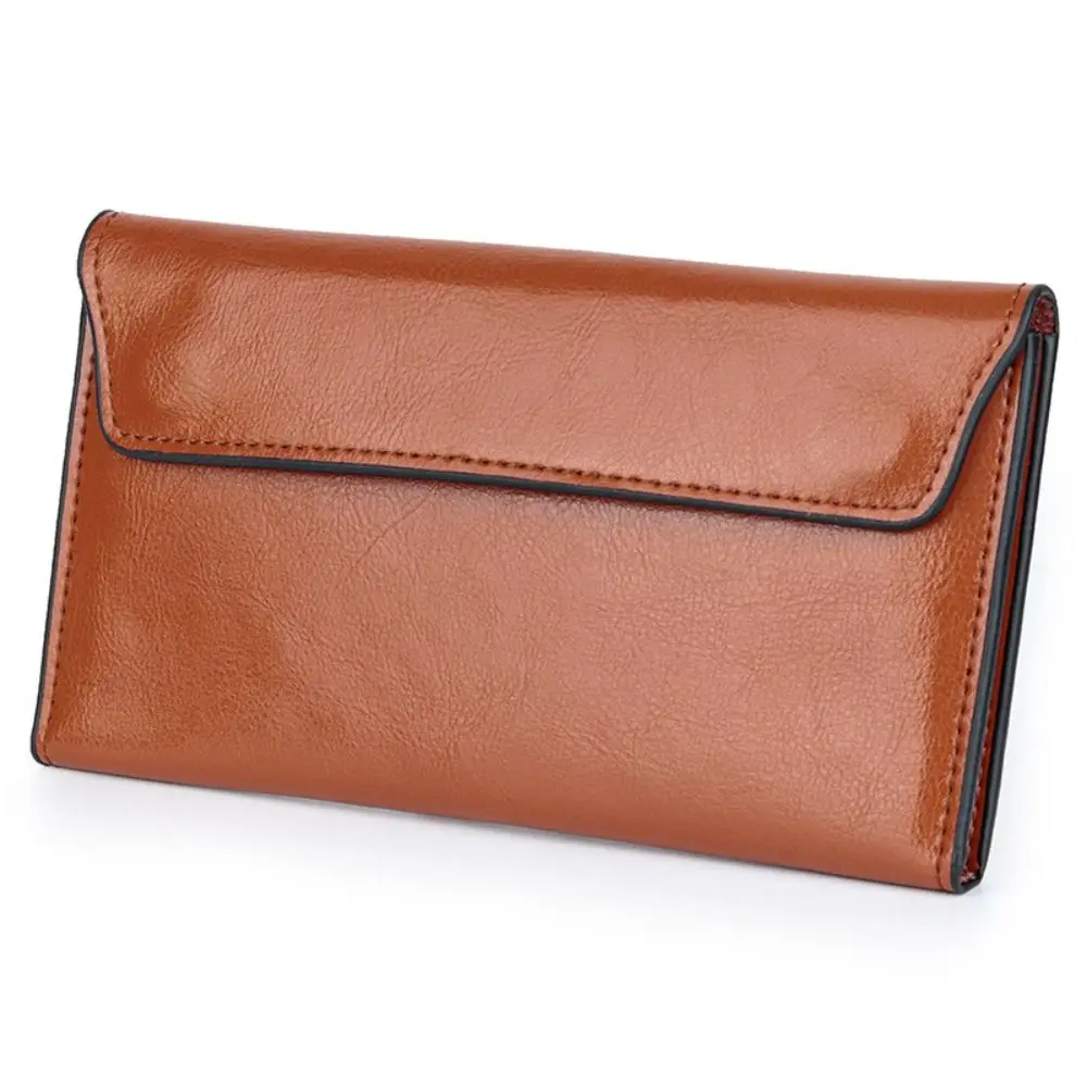 Elegant Slim Leather Women's Wallet – Large Capacity Coin Purse & Portable Clutch