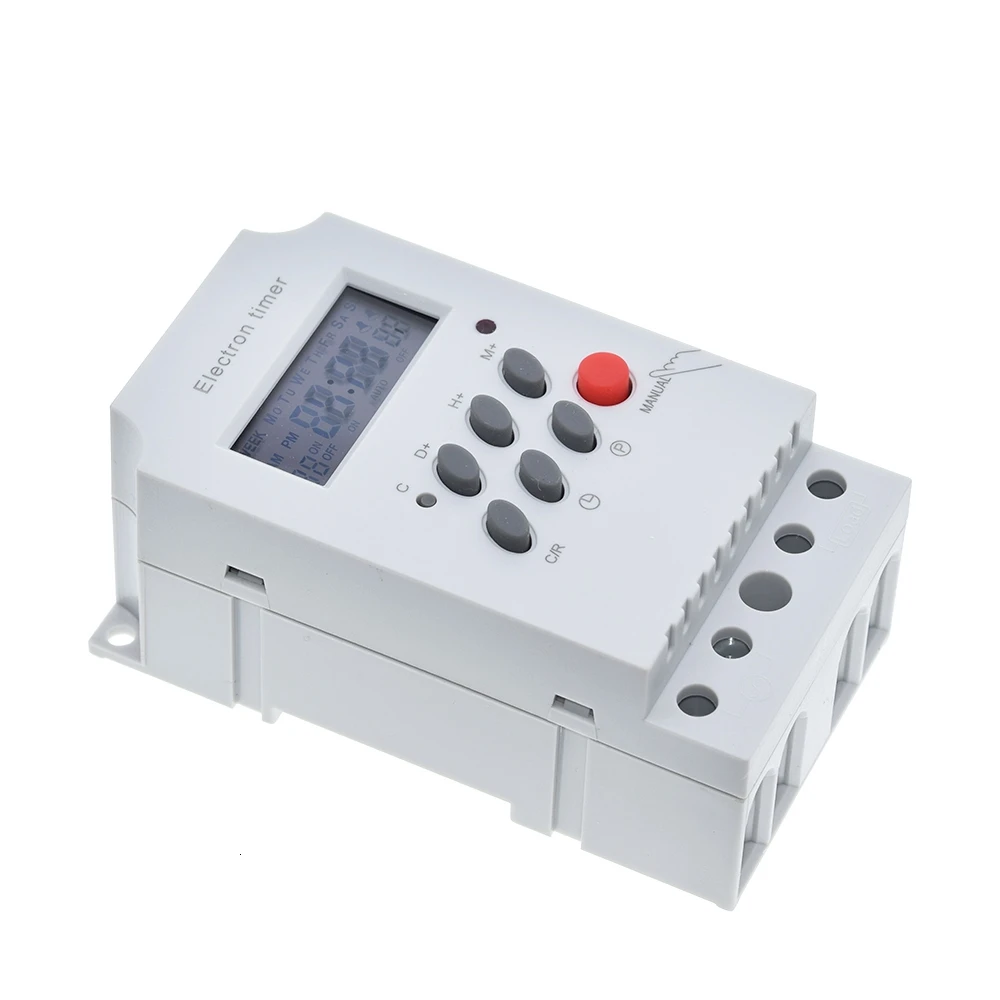 KG316T-II Elektronischer Timer AC 220 V 25 A DIN-Schiene Digitaler programmierbarer elektronischer Zeitschaltuhr Elektrische Gerätesteuerung Ein/Aus – Detail 6