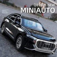 1:32 AUDI Q8 SUV Alloy Car Model Simulation Diecasts Metal Toy Vehicles Car Model Sound and Light Collection Childrens Toy Gifts 1