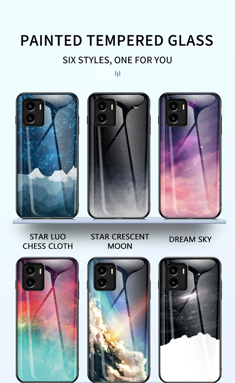 Y7S Y15S Y33S Y70S Custodia in vetro DECLAREYAO Coque temperato a specchio duro di lusso per VIVO Y3 Y11 Y17 Y19 Y20 Y21 Y50 Y51 Y71 +_voghion.com