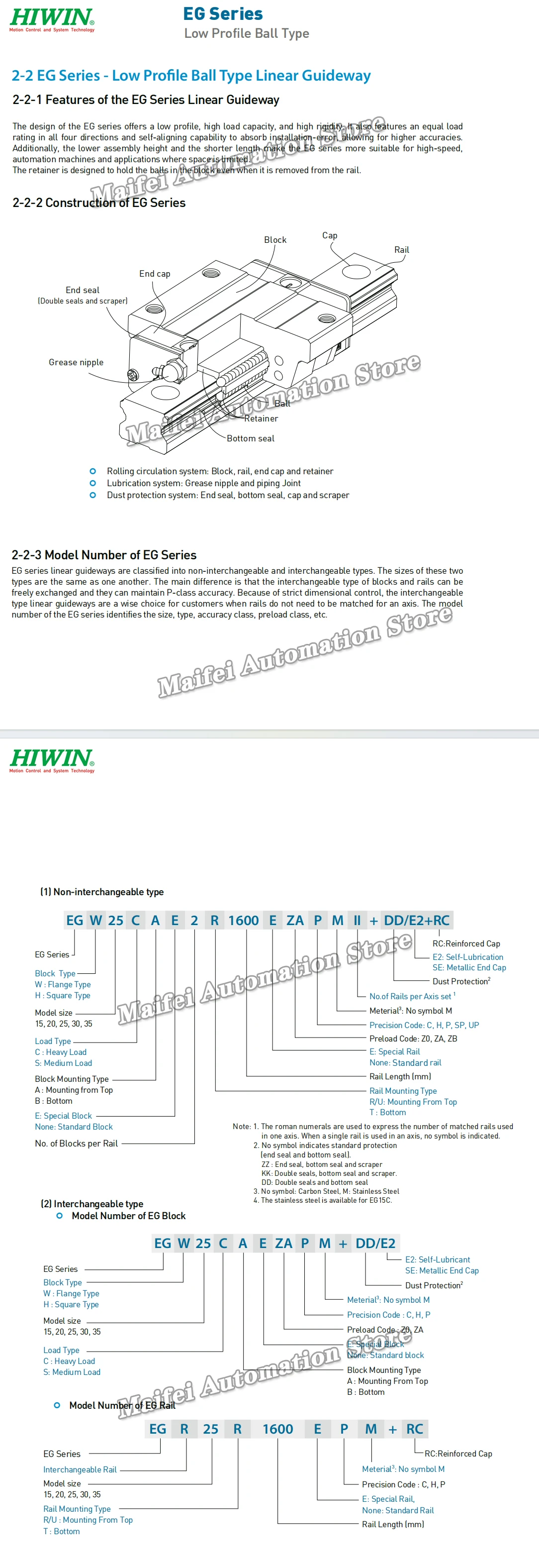 100 % Original HIWIN Marke EGH-Serie EGH15CA EGH15 EGH15C EGH20CA EGH25CA EGH20C EGH25C EGH20 EGH25 EGH30CA EGH35CA – Detail 2