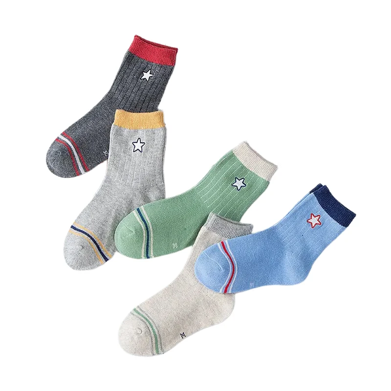 Autumn Winter Children Girls Boys Socks Fashion Cartoon Combed Cotton Kids Student Comfortable Socks