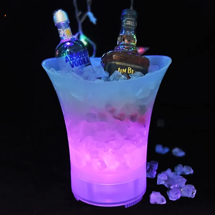 

5L LED Ice Buckets with Bluetooth Speaker Rechargeable Wine Beer Ice Bucket Drink Container Multi Color Changing Home NightBar