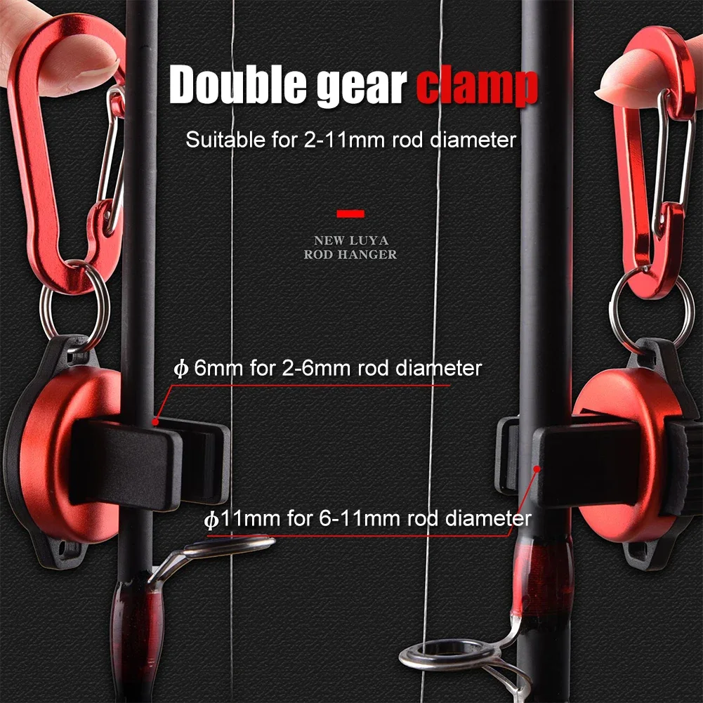 Aluminum Alloy Fly Fishing Rod Holder Waist Belt Clip with Safety Lock Housing Support Fishing Tool Accessories