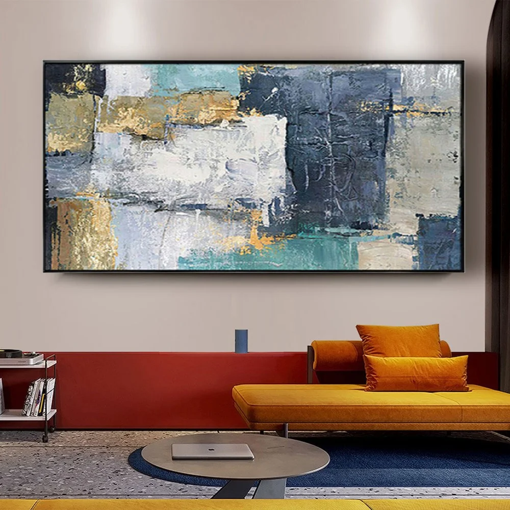 

Modern Abstract Poster Different Colors Canvas Pattern For Living Room High Quality Handmade Oil Painting Decor Wall Art Picture