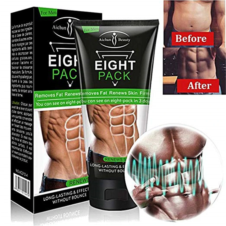 

Eight Pack For Men Stronger Muscle Cream Waist Torso Smooth Lines Press Fitness Belly Burning Muscle Fat Remove Weight Loss 80g
