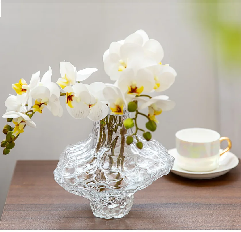 Luxury Nordic Minimalist Style Frosting Glass Vase Classic Home Living Room Decoration Stand For Flowers Decorative Vases Modern 4