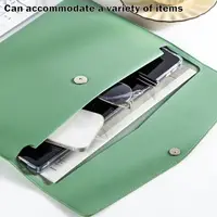 A4 Envelope Folder Leather Leather Document Pouch Large Capacity A4 A5 Briefcase Leather File Folder 2