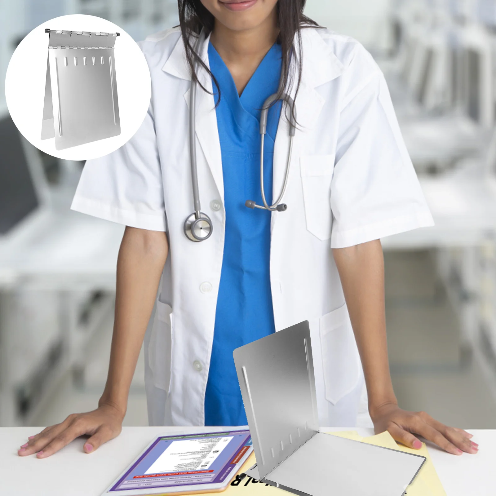 

Папка для медицинских записей из нержавеющей стали, папка для записей и документов для кормления с хранилищем, тяжелая медсестра 430, папка для офиса