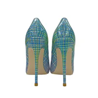colorfull Patent Leather Women's Pointed Toe Stilettos Sexy Ladies Banquet Slip-On Pumps 8cm 10cm 12cm wedding Shoes - Image 5