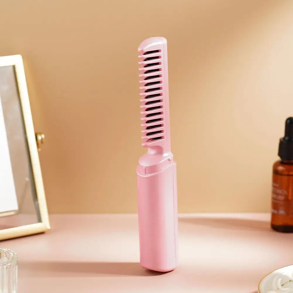 Description Picture 4 of itemStraight Hair Comb Curling Stick Mini USB Charging For Wireless Hair Straightener Heatable Lazy Person Portable Travel Roll