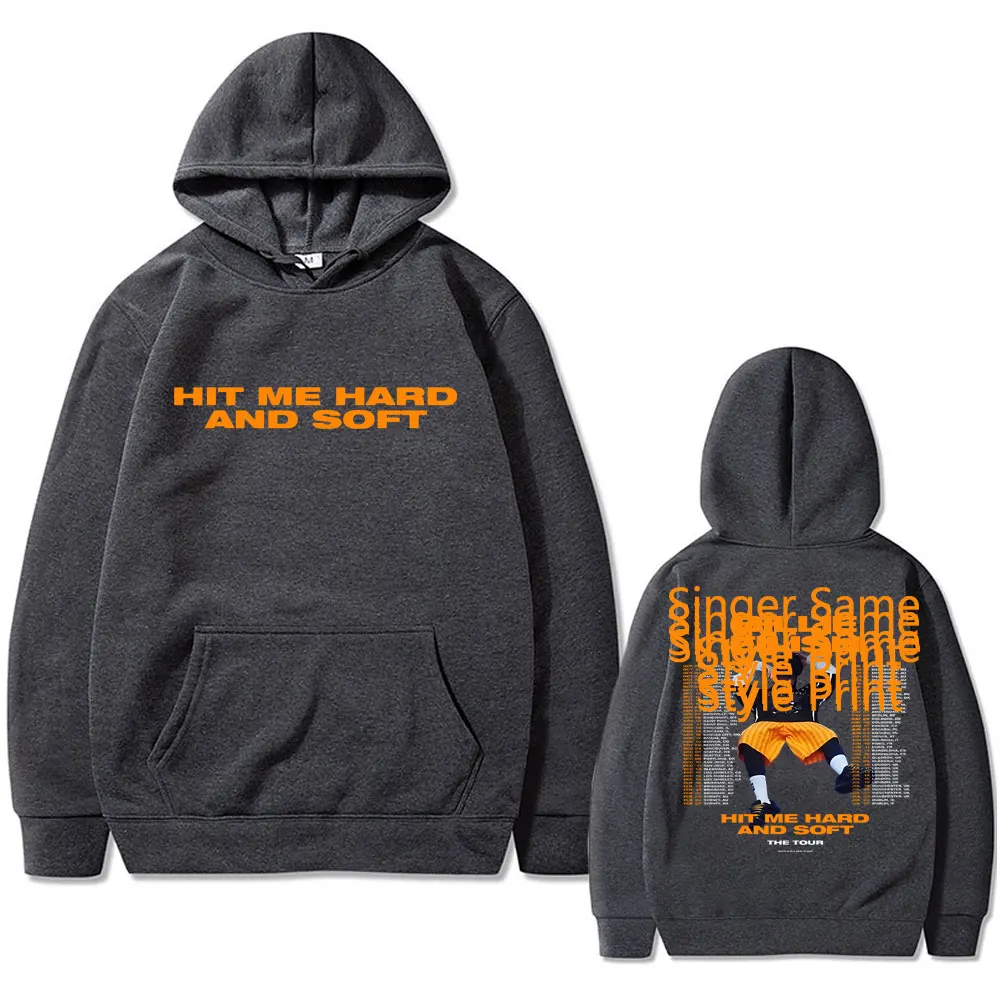 Hit Me Hard and Soft 2024 Tour Hoodie Men Women Hot Fashion Singer Same Style Graphic Print Hoodies Male Oversized Sweatshirt