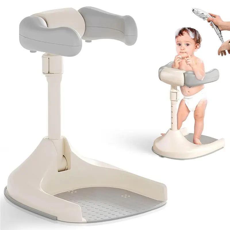 Supporto pieghevole per il bagnetto del neonato, regolabile, antiscivolo, portatile, per vasca da bagno per bambini - immagine 4