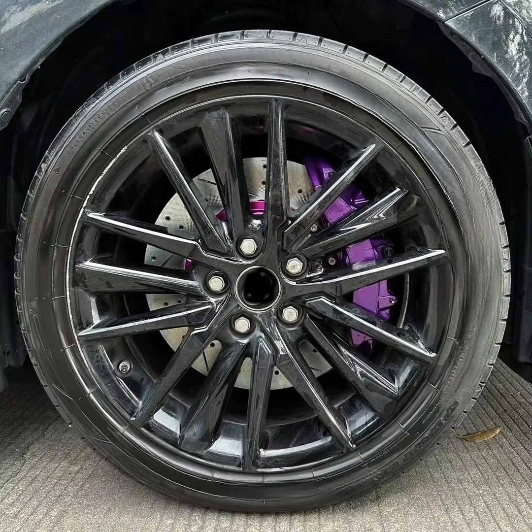 레이싱 V6 6피스톤 커스텀 도색 캘리퍼 브레이크 키트(380mm/405mm/355mm 슬롯 로터 세트 포함) 공장 직송 볼트 체결