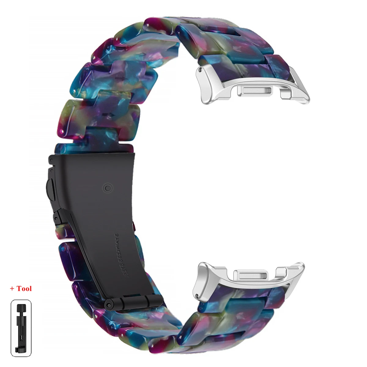 Colorful Transparent Resin Strap Bracelet