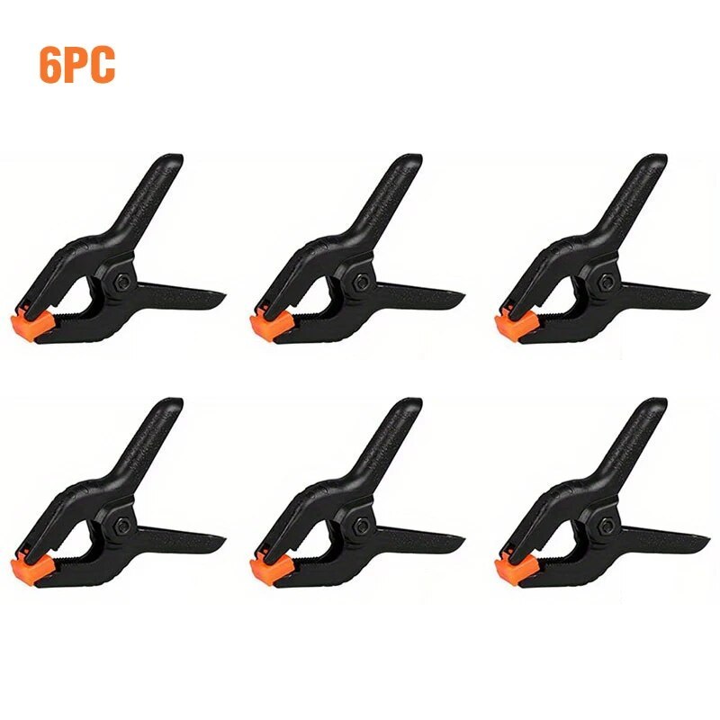 6pcs 3inch Spring Clamps Heavy Duty Plastic For Background Muslin Canvas Paper Chromakey Screen Clip Photo Studio Carpenter Tool