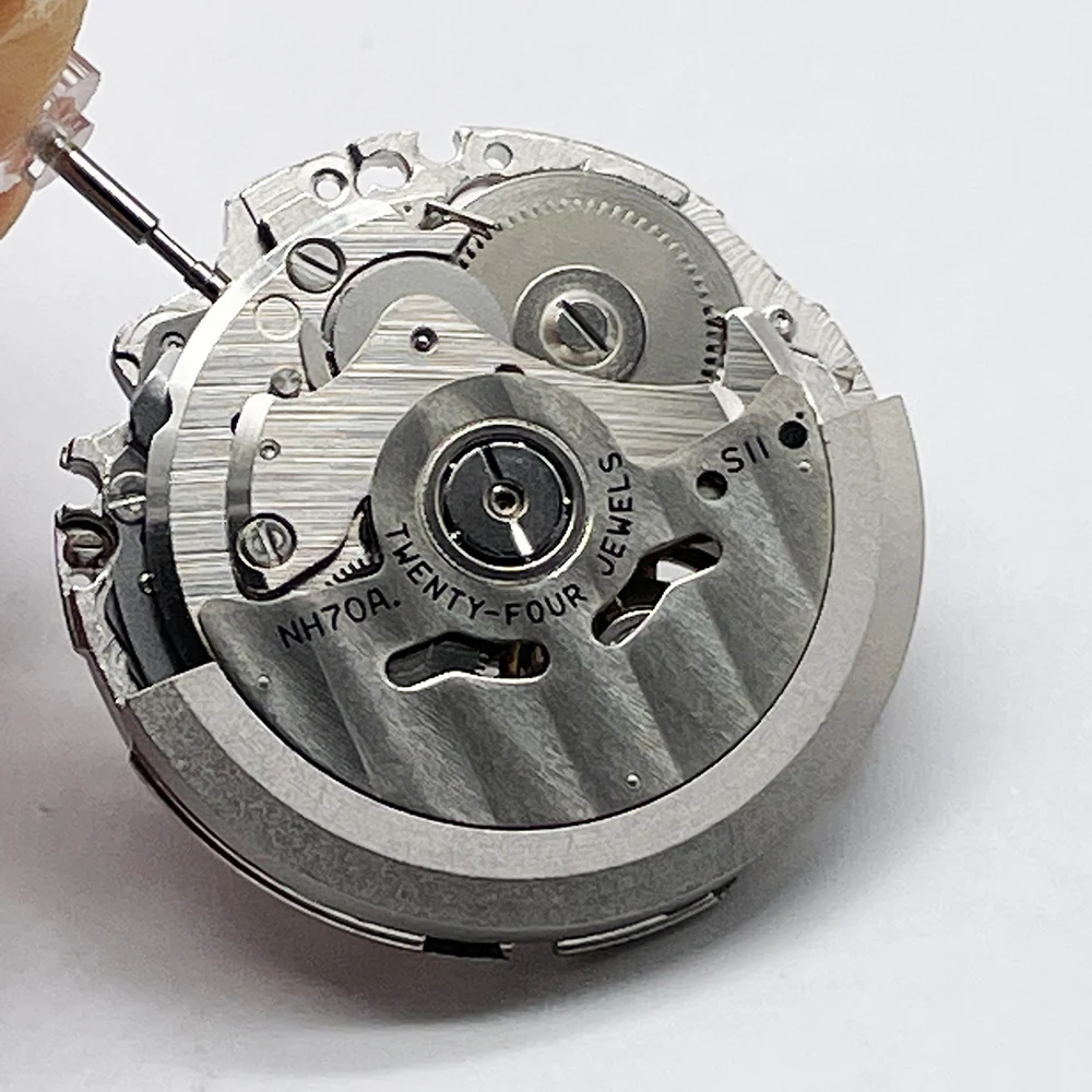 Watch Movement Japan Genuine NH70 NH70A Mechanical Movement 24 Jewels Skeleton Mechanism Modification Automatic Watch Replace Movement