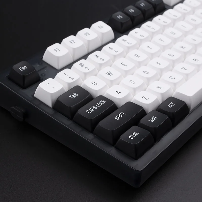 PBTfans キーボード キャップブラック PBTキーキャップ,150個,英語でパーソナライズされたメカニカル