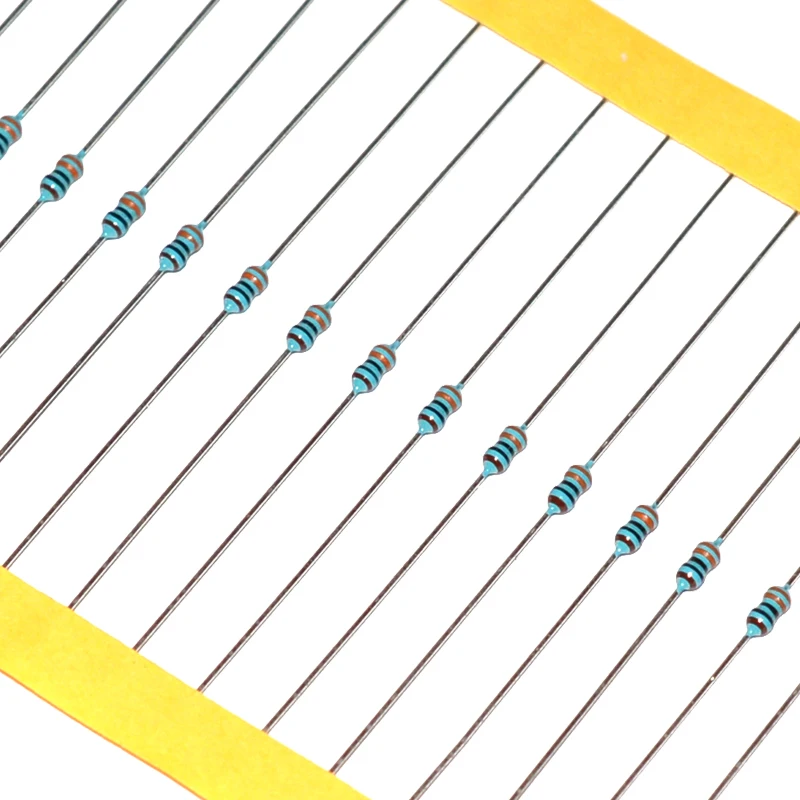Metal Film Resistors 100pcs 1/8w 1/6w etal Fil Resistor 4r3 4r7 5r1 4k3 4k7 5k1 47r 51r 47k 4.3 4.7 5.1 43 47 51 430 470 510 R K Oh 1% 0.125w