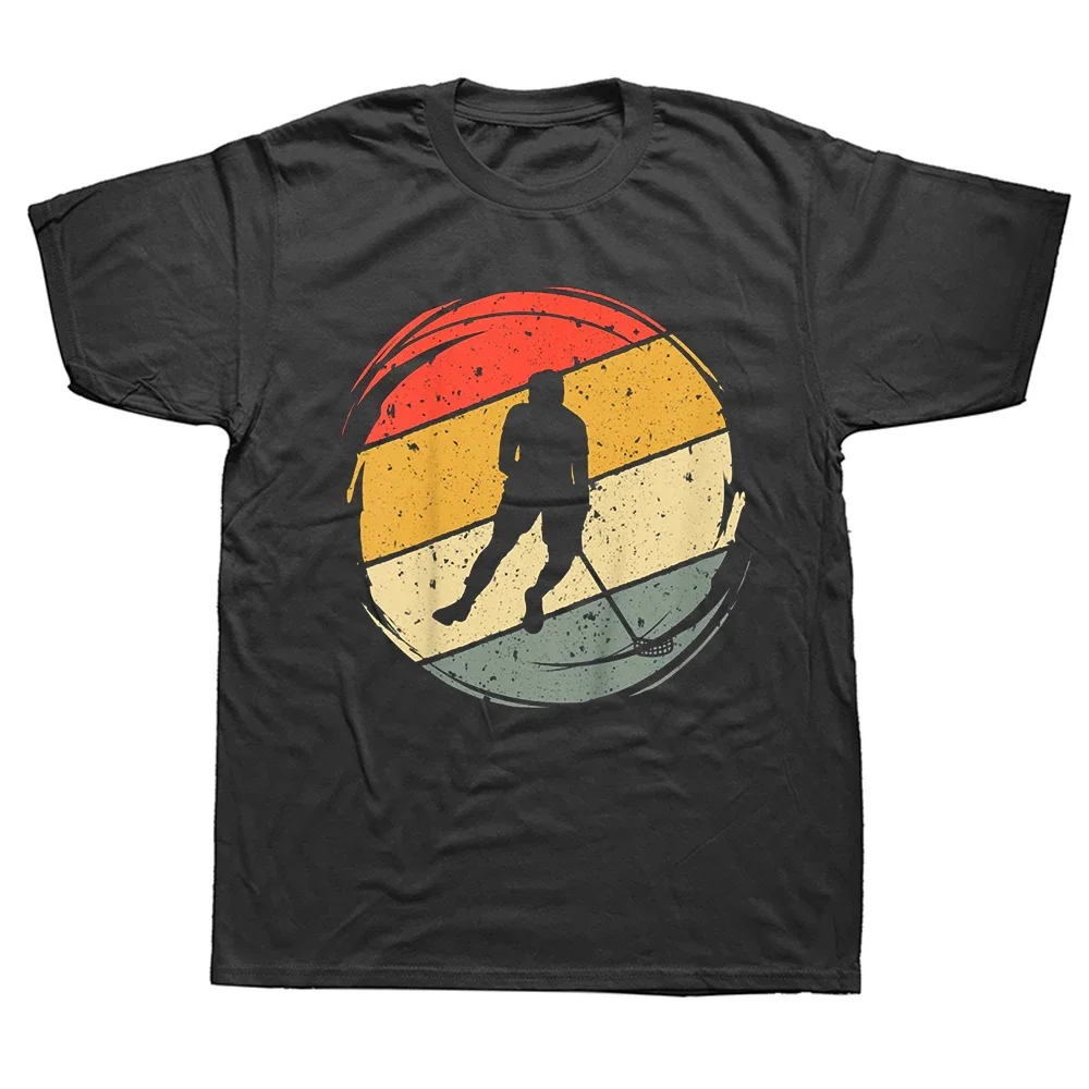 Lustige Floorball Spieler T-Shirts Grafik Baumwolle Streetwear Kurzarm Geburtstags geschenke Sommer Stil T-Shirt Herren Kleidung