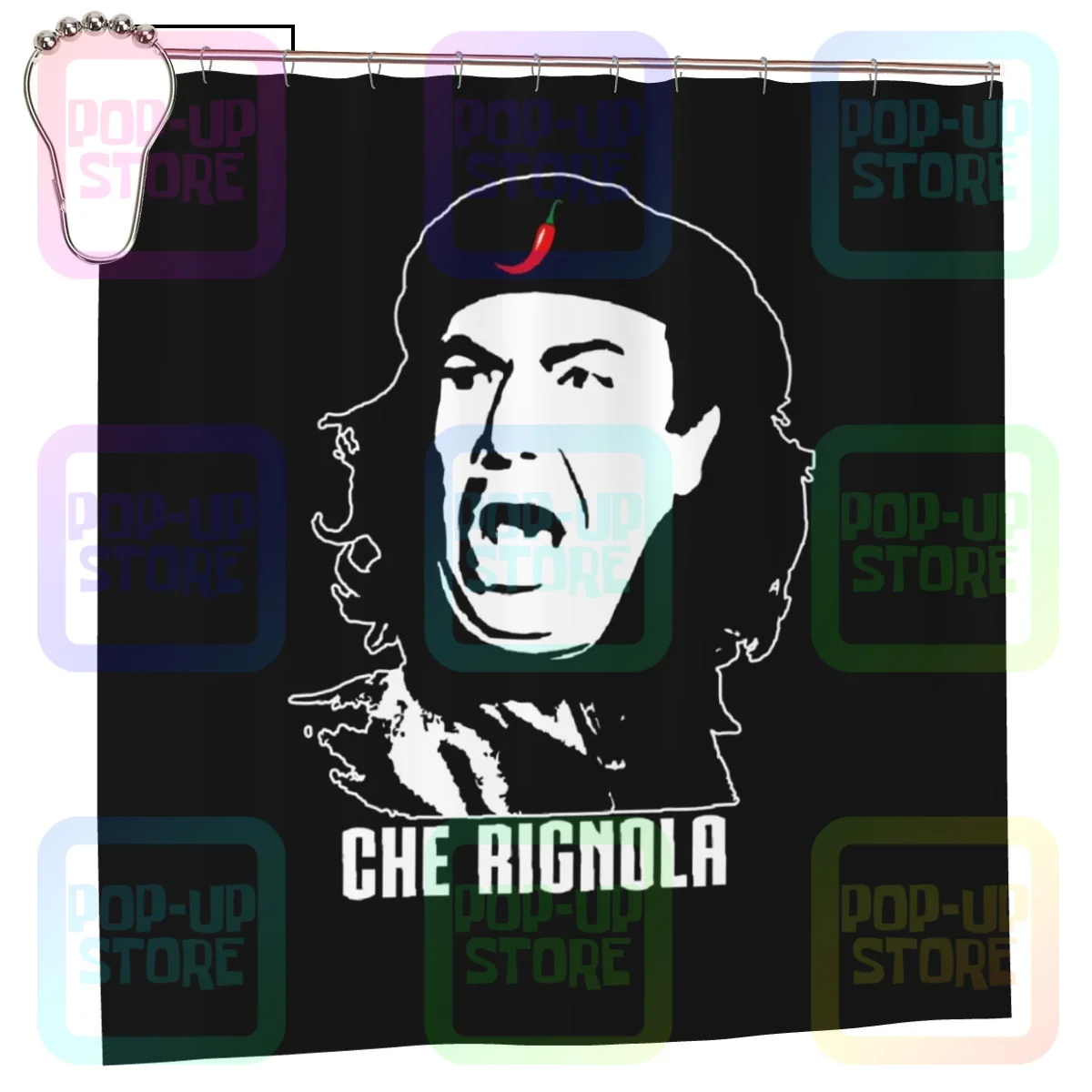 Maglia Meme Lino Banfi Divertente Che Guevara Che Rignola Cerignola Shower Curtain Bathroom Curtain Nordic Washable