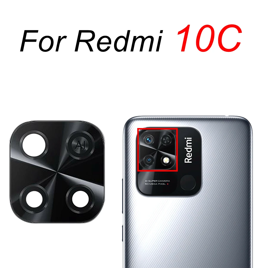 Rear Back Camera Glass Lens For Redmi 10 10C Note 10 Pro MAX 10S 10T 11 Pro Plus 5G 11S Note10 Note11 Global Replacement+Sticker