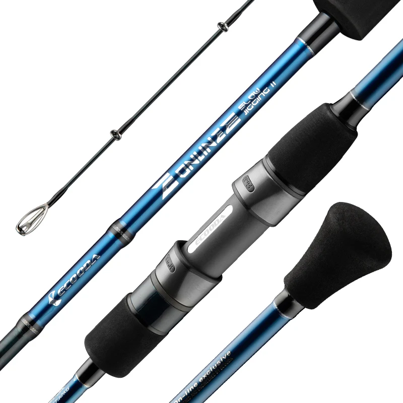 

ECOODA Online E Ocean Boat Rod 80g-300g Slow Pitch Jigging Rod FUJI Parts 12-15KG Drag Power Jigging Rod PE 1.0-4.0 Fishing Rod