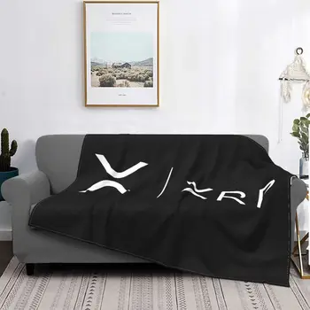 XRP RIPPLE 신상 레드 로고 담요, 산호 양털 봉제 인쇄, 휴대용 경량 얇은 던지기 담요, 침구 야외 이불