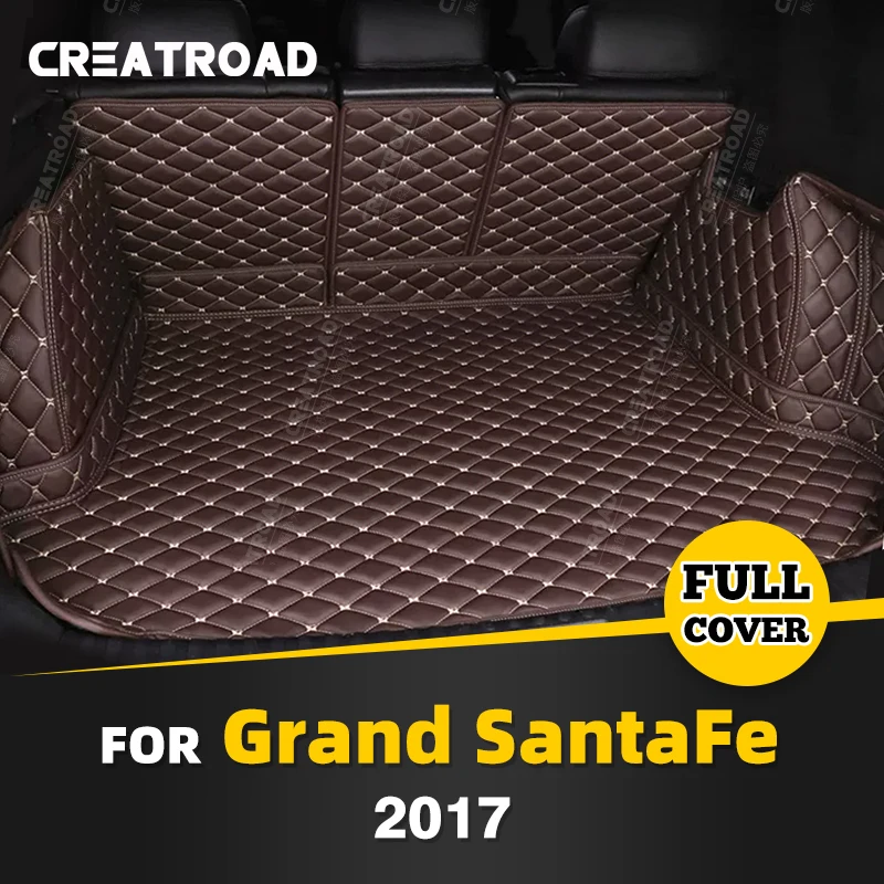 

Автомобильный коврик для багажника с полным покрытием для Hyundai Santa Fe 7-Seat SUV 2017, автомобильный коврик для багажника, аксессуары для защиты интерьера