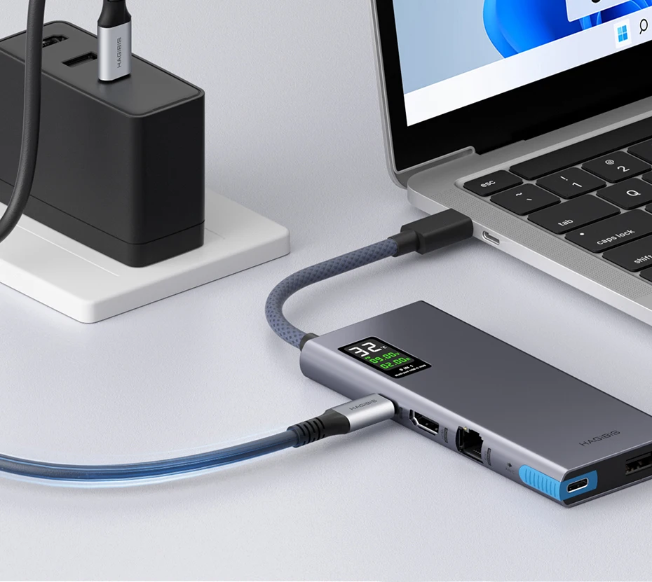 multiportas tipo C, compatível com 4K HDMI,