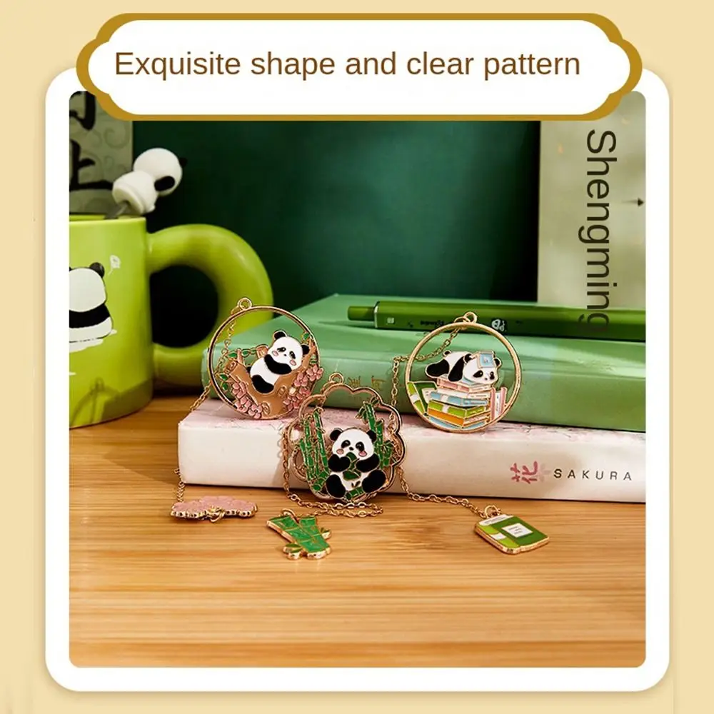zinc alloy cartoon panda Bookmark panda cartoon Book Page Marker Reading Tool Book Paginator Metal Bookmark Lovers