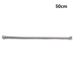 Stainless Steel Corrugated Water Heater Connector - Thickened Extendable Supply Hose (50CM)