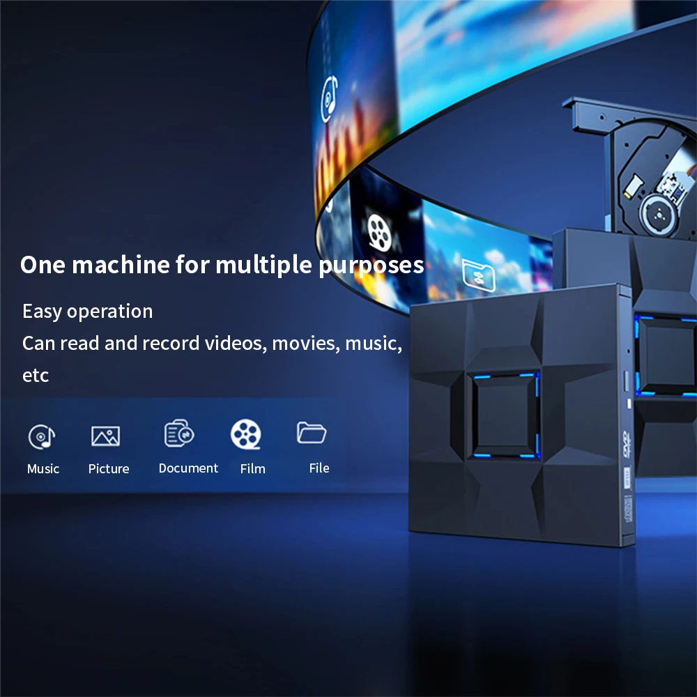 TISHRIC USB 3.0 C 타입 외장 DVD 드라이브 CD 플레이어, CD DVD RW 광학 드라이브, DVD 버너 DVD 라이터, 노트북 노트북용