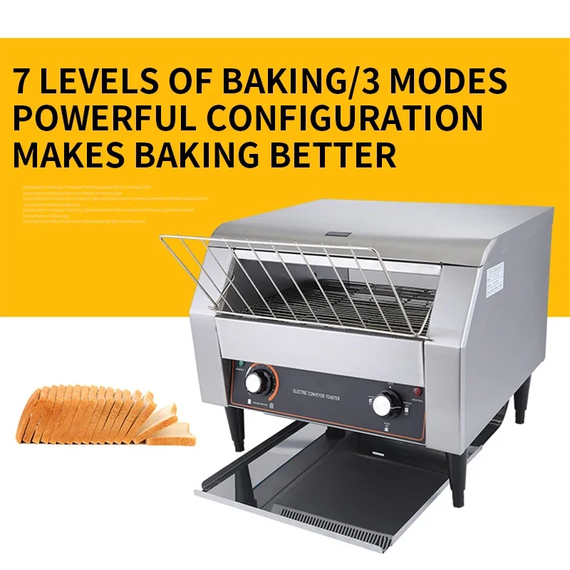 220V chain type toaster for hotel toaster 2050W crawler type automatic toaster with stainless steel body 5