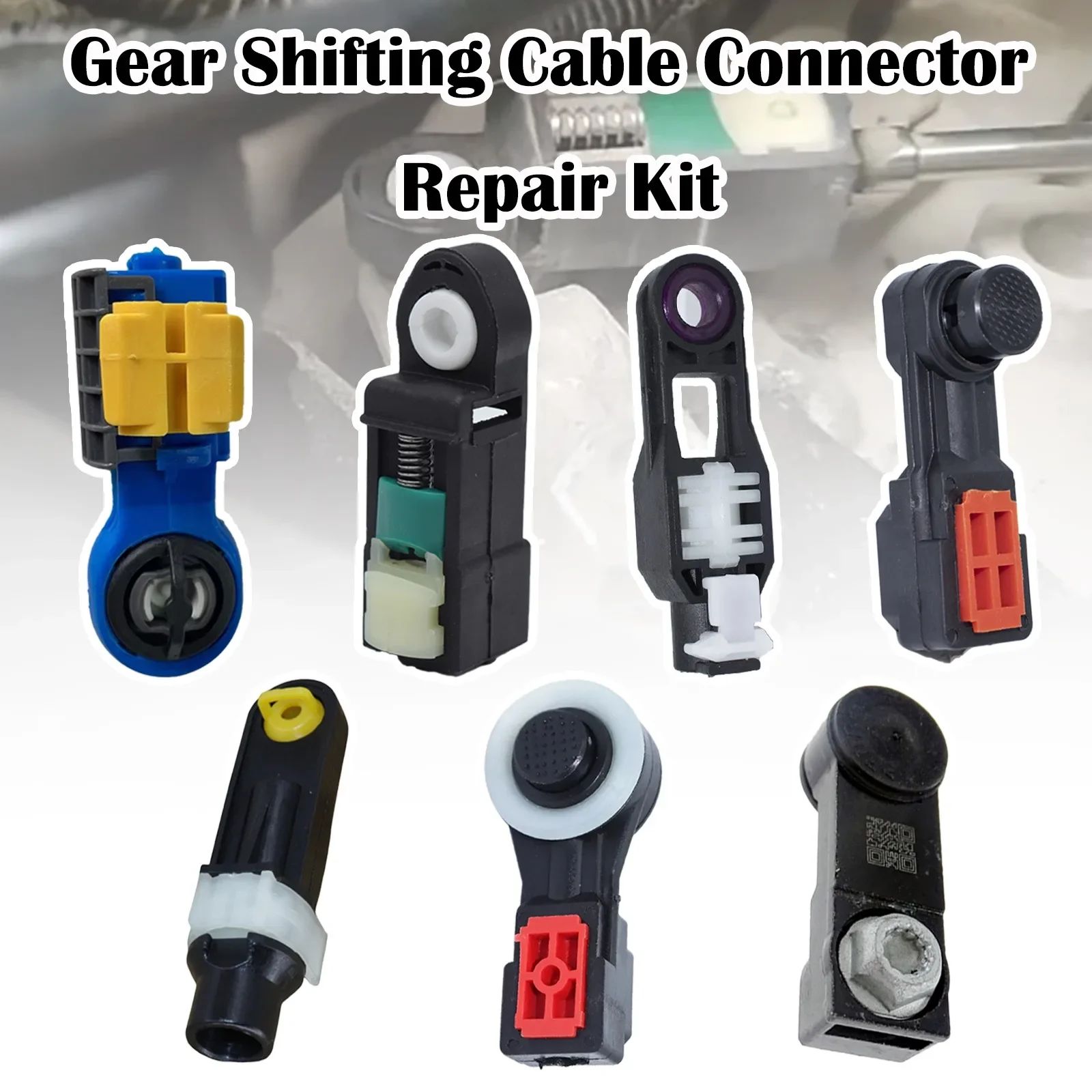 Gearbox Shift Lever Cable End Linkage Connector Adapter Selector Buckle Transmission Shifter Repair Kit Shift Cable Bushing Replacement Parts For Nissan Audi Skoda Seat VW Polo