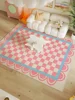 Checkerboard Large Area Living Room Carpet Soft Comfortable Plaid Cloud Bedroom Rug Blue Modern Art Fluffy Cute Children Doormat 3
