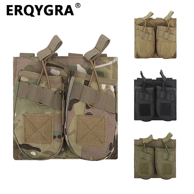 

ERQYGRA Tactical Molle AK Double Storage Outdoor Hunting Holsters Package Pouch System Accessories New Sports Waist Bag Portable