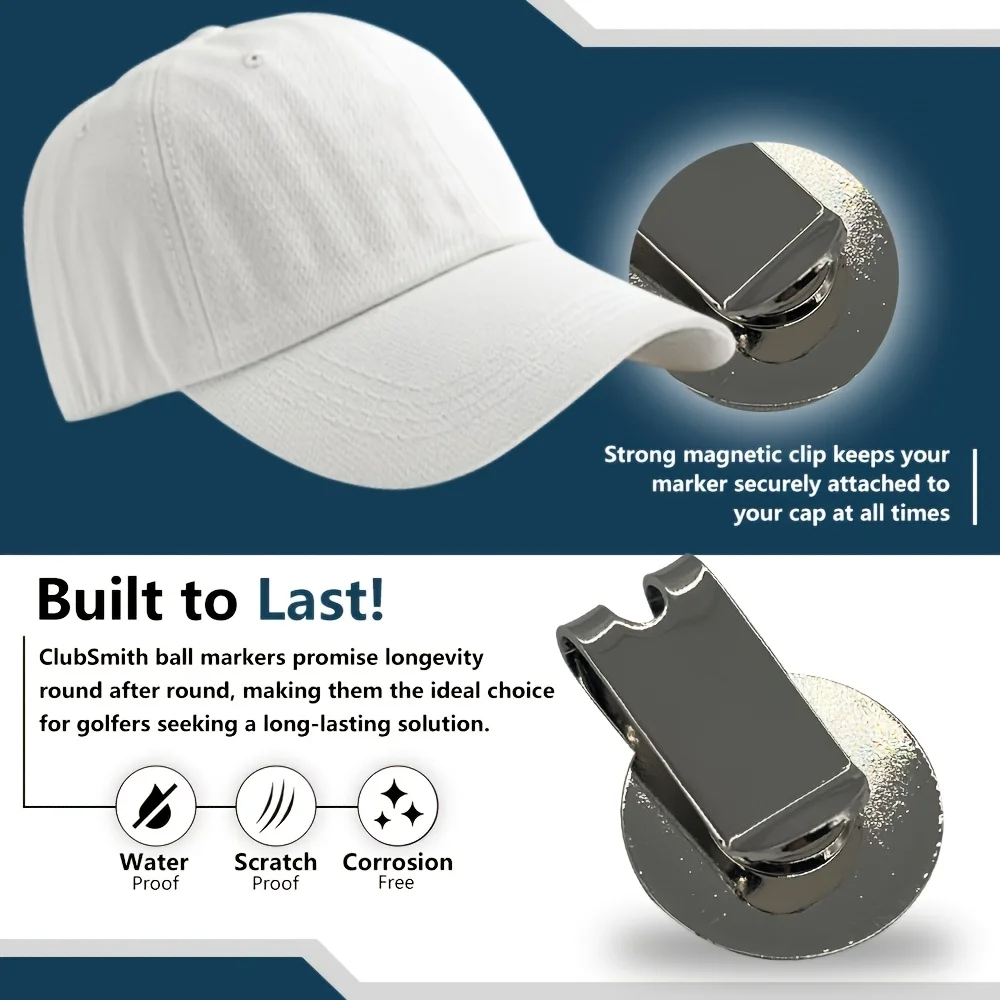 Golf Ball Mark Hat Clip Interesting golf markers with abstract tiger patterns standard magnetic hat clips for enthusiasts