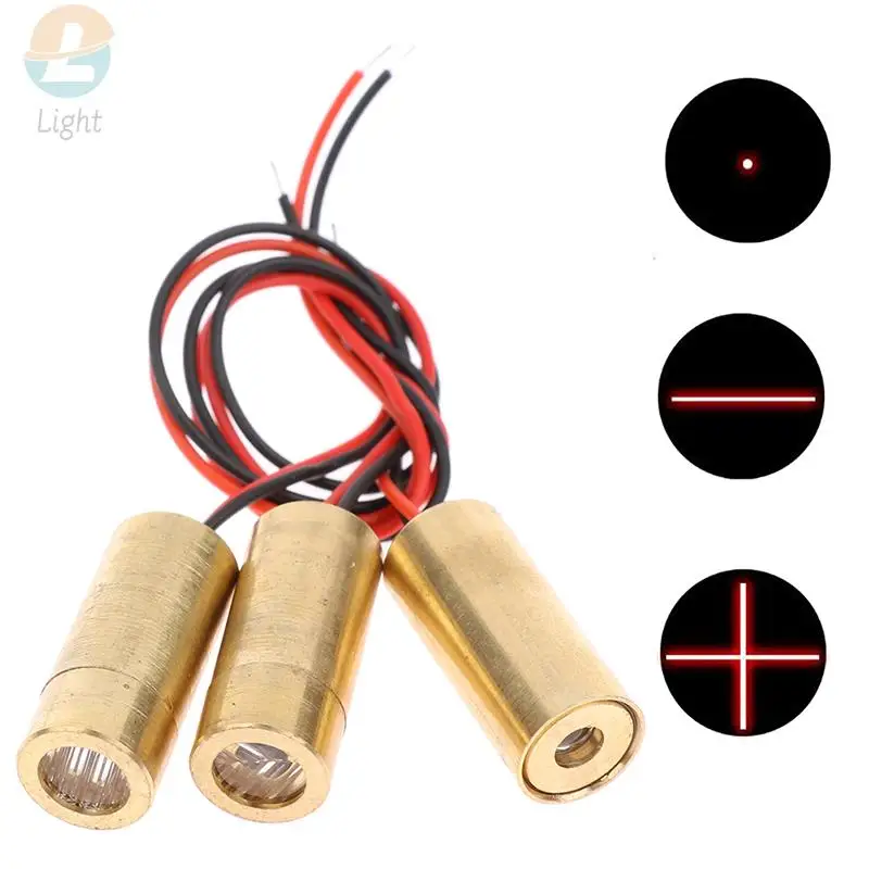 

Laser head 650nm 9mm 3V 50mW Laser Cross Diode Module Red Copper Head 5MW