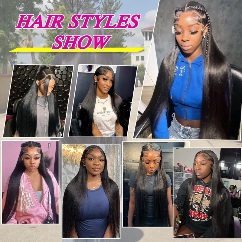 100% Human Hair Bone Straight Wig 13x4/13x6/5x5 HD Lace Frontal Glueless 30 40 Inch Brazilian For Women